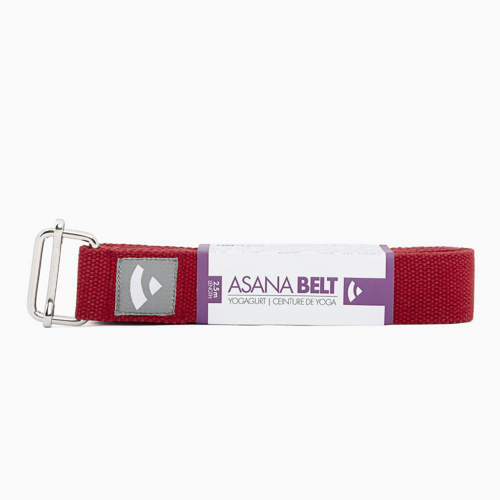 Bodynova Yogagurt ASANA BELT 2,5 m in Weinrot