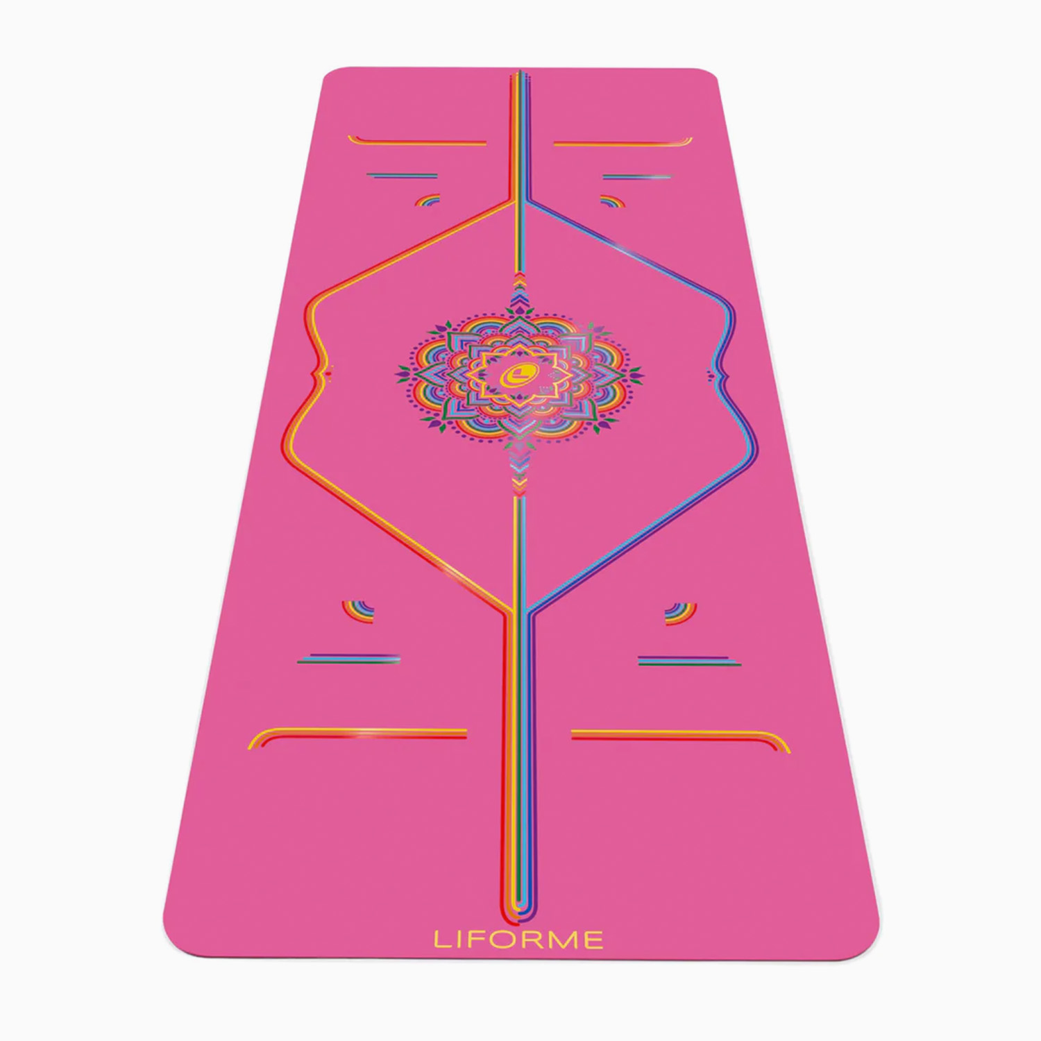 Liforme Yogamatte Gratitude Pink Rainbow