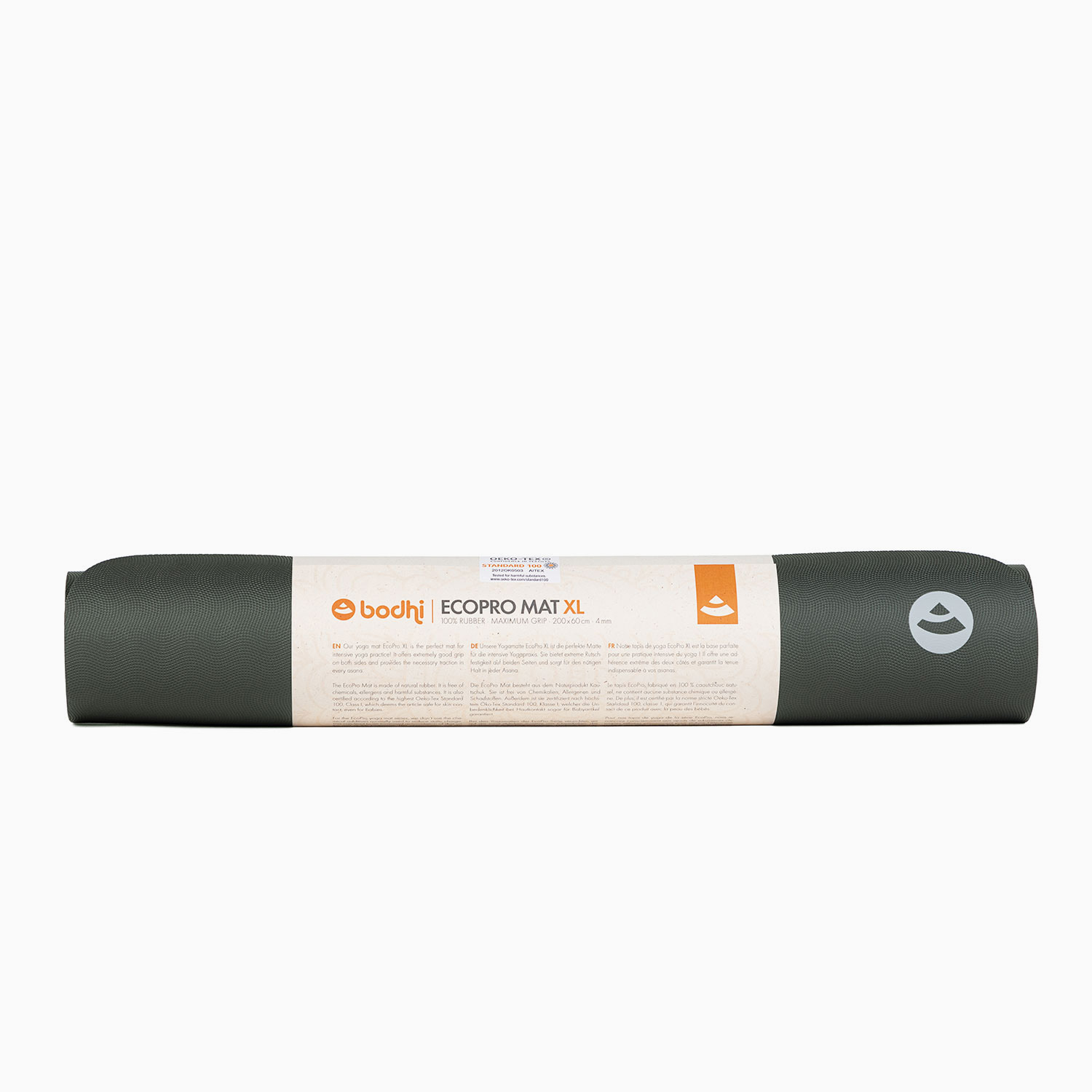 Yogamatte EcoPro XL Naturkautschuk Schiefergrau