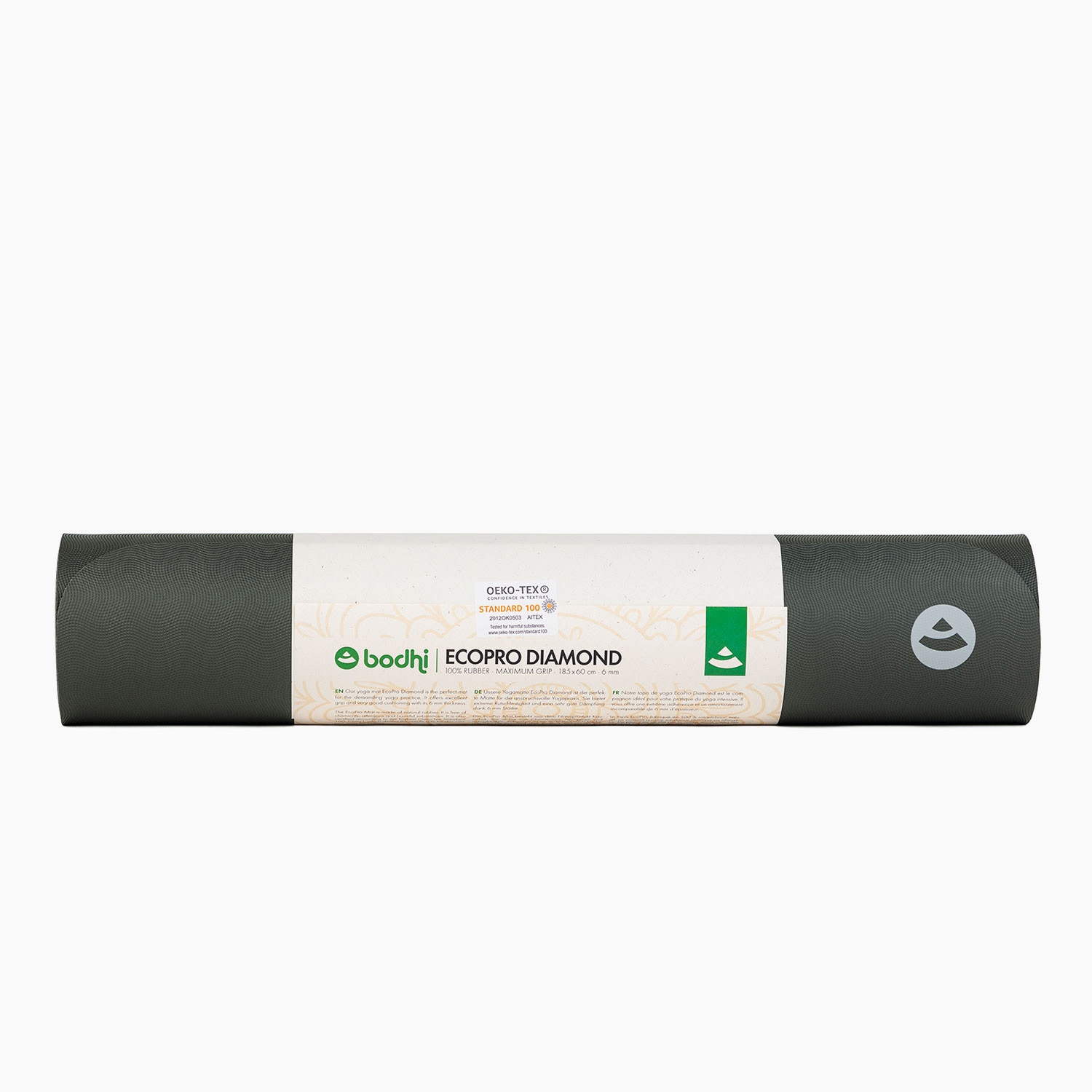 Yogamatte EcoPro Diamond Naturkautschuk Schiefergrau