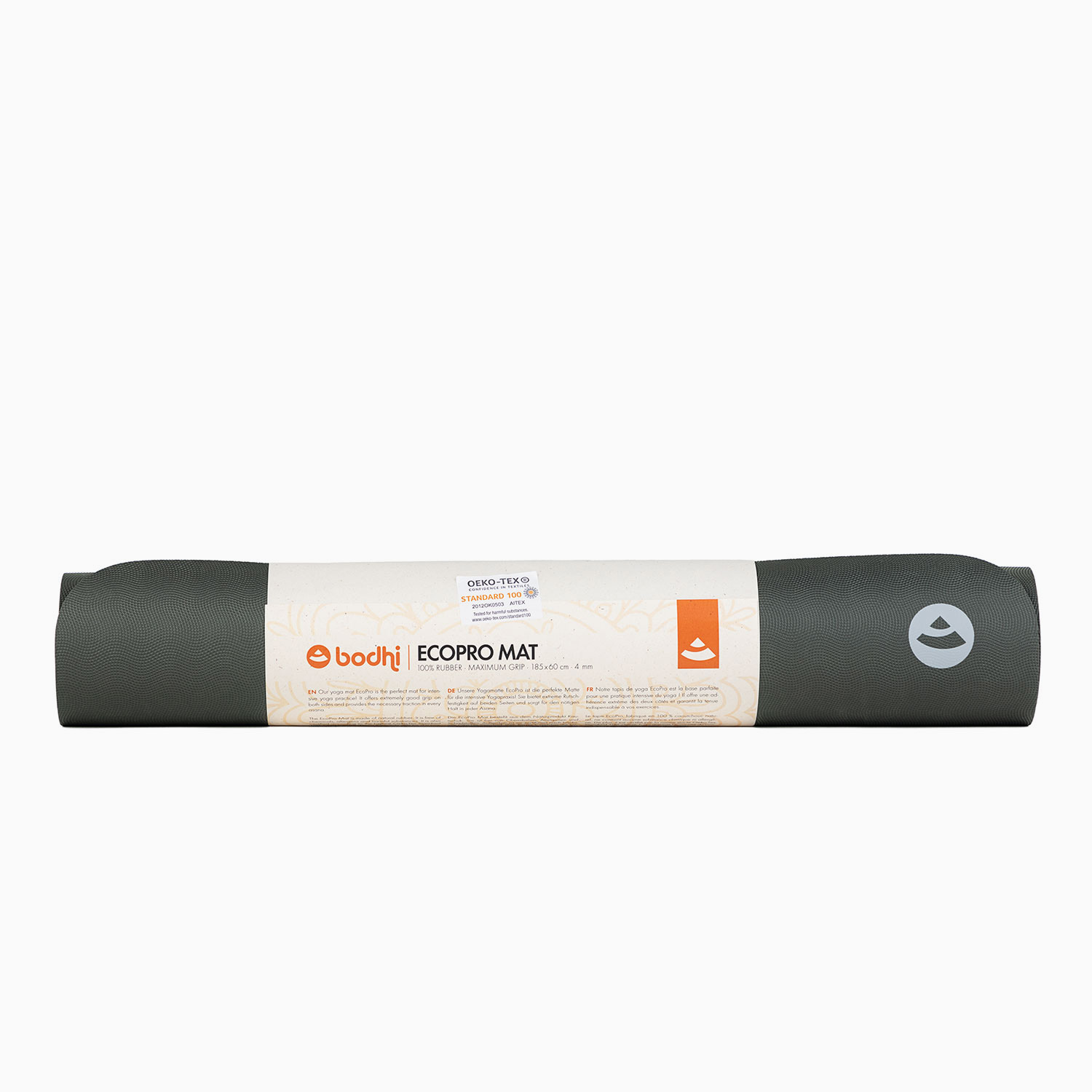 Yogamatte EcoPro Naturkautschuk Schiefergrau