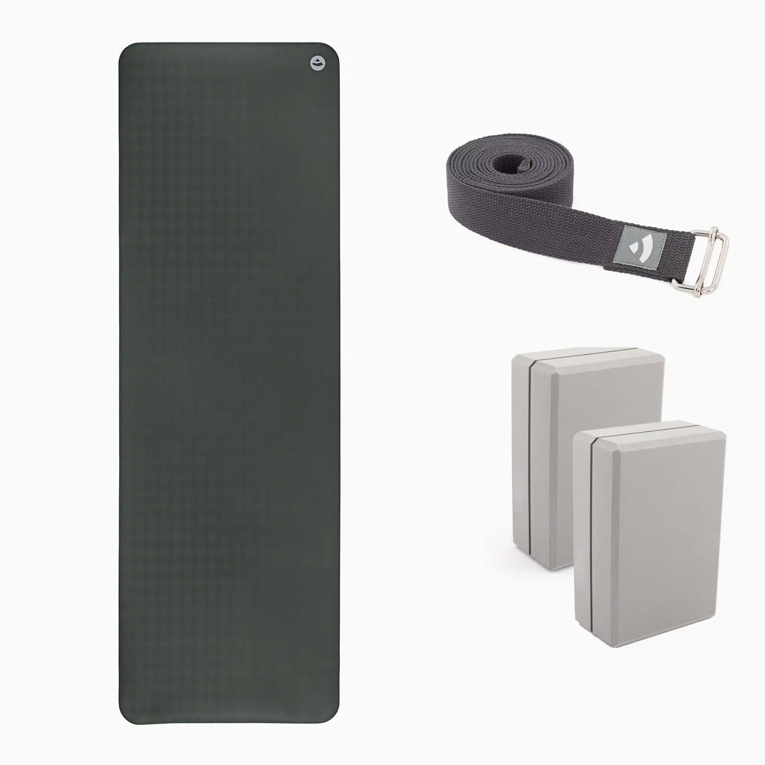 Paket Ecopro mit einer Ecopro Yogamatte, zwei Yogablöcken und einem Yogagurt